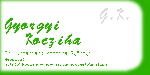 gyorgyi kocziha business card